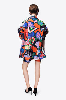 Heart Printed Biker Short | Multi