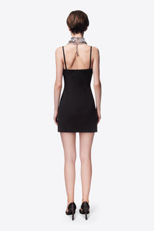 Crystal Heart Mini Dress | Black