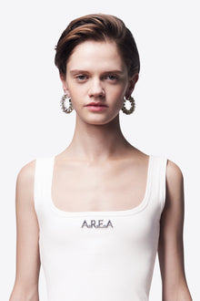 Small Crystal Hoop Earrings | Silver