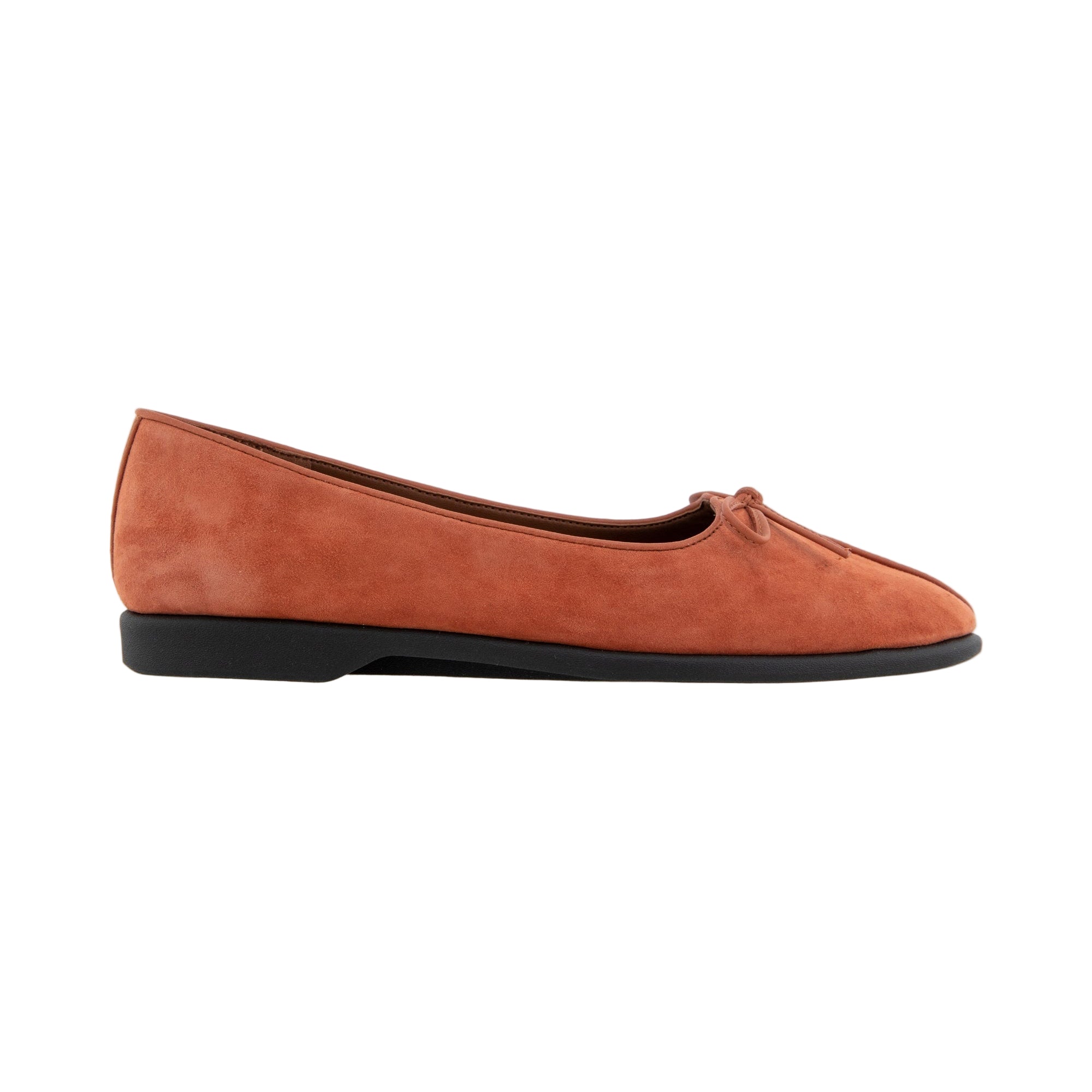 Novia Ballet Flat | Rust Suede