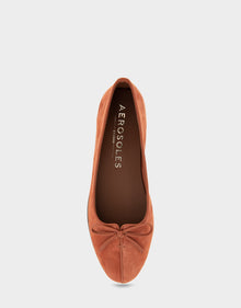 Novia Ballet Flat | Rust Suede