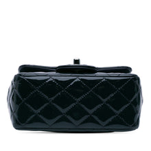 Chanel | Pre-Owned Mini Square Classic Patent Single Flap | Blue/Navy