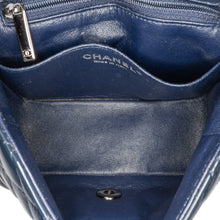 Chanel | Pre-Owned Mini Square Classic Patent Single Flap | Blue/Navy