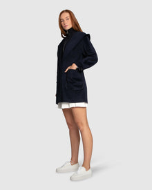 Women | Next To You Hooded Wool Blend Coat | Navy
