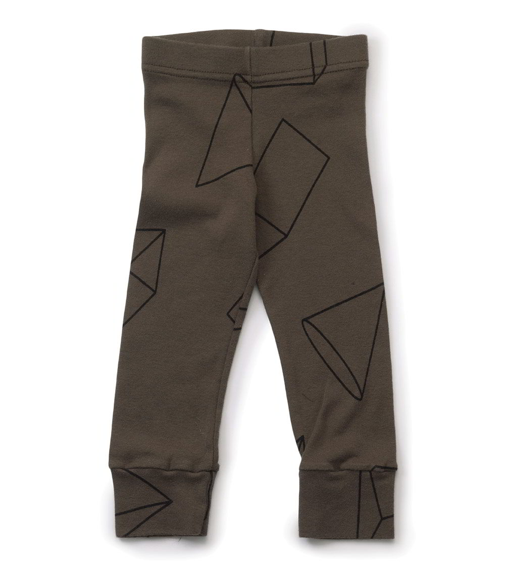 Kid | Geometric Leggings | Olive