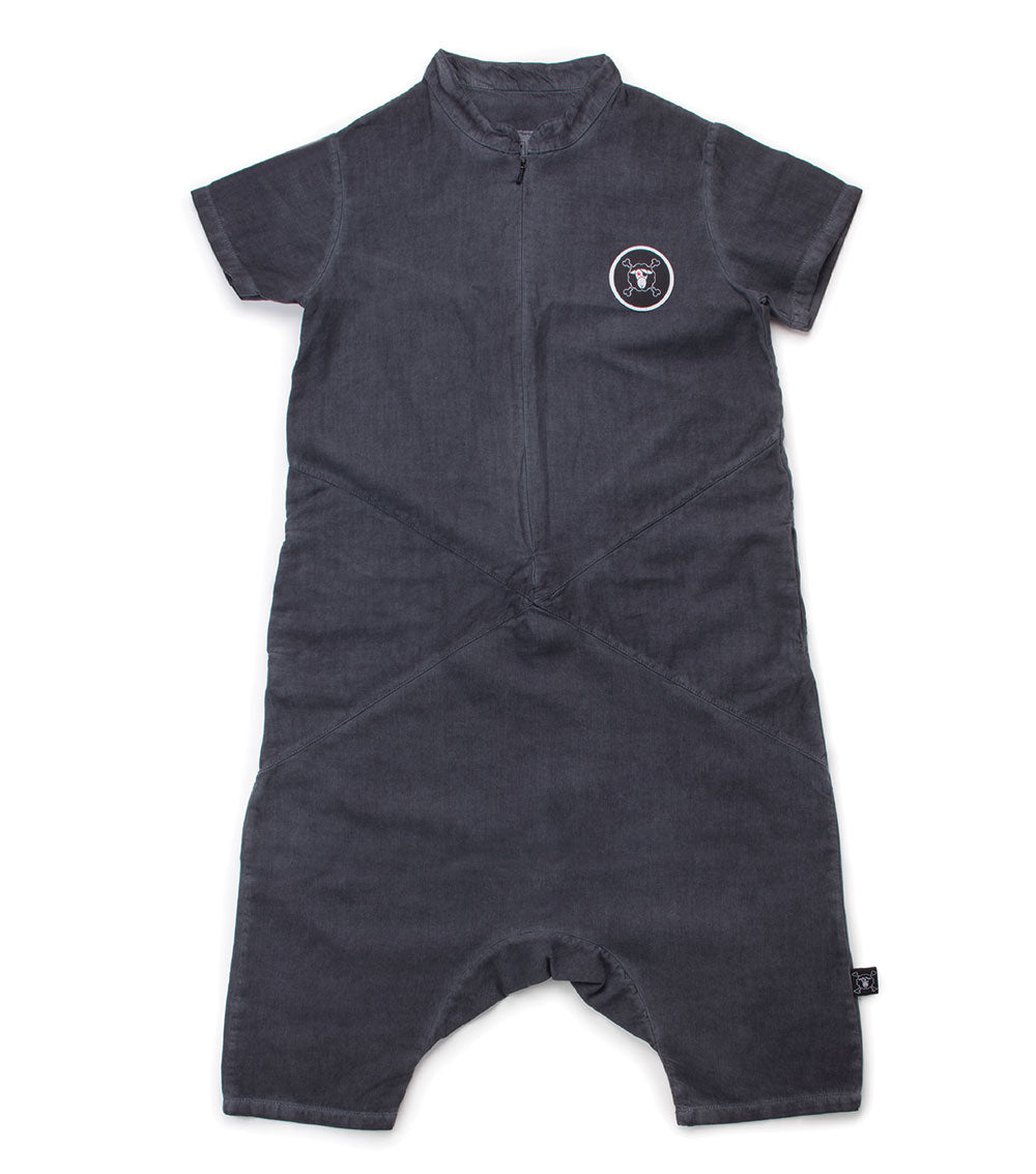 Kid | Divided Woven Overall | Dyed Grey