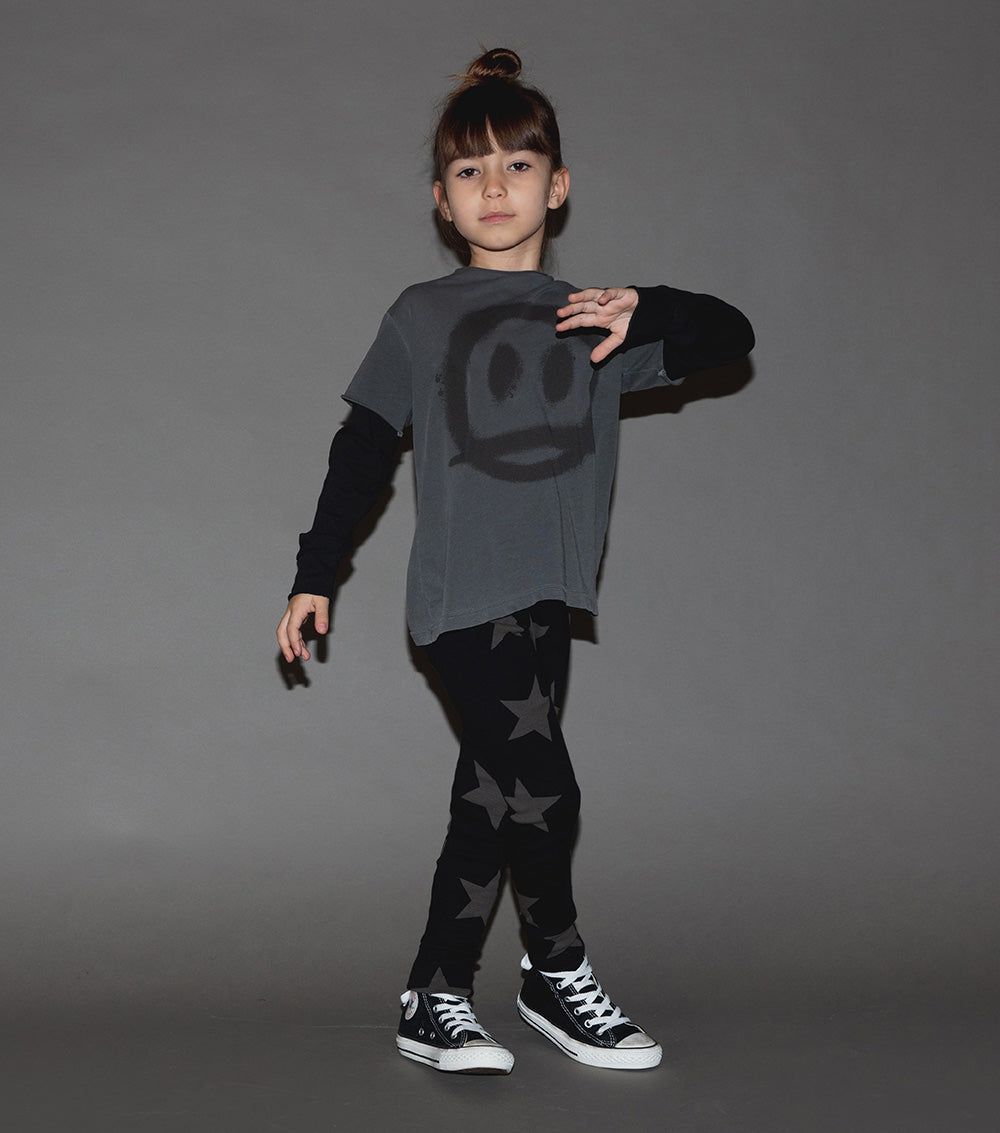 Kid | Star Leggings | Black (V2)