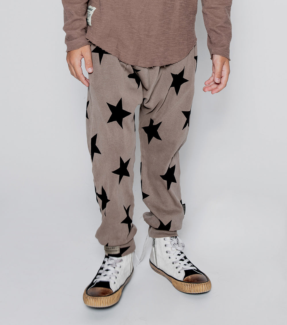 Kid | Light Star Baggy Pants | Moss Green