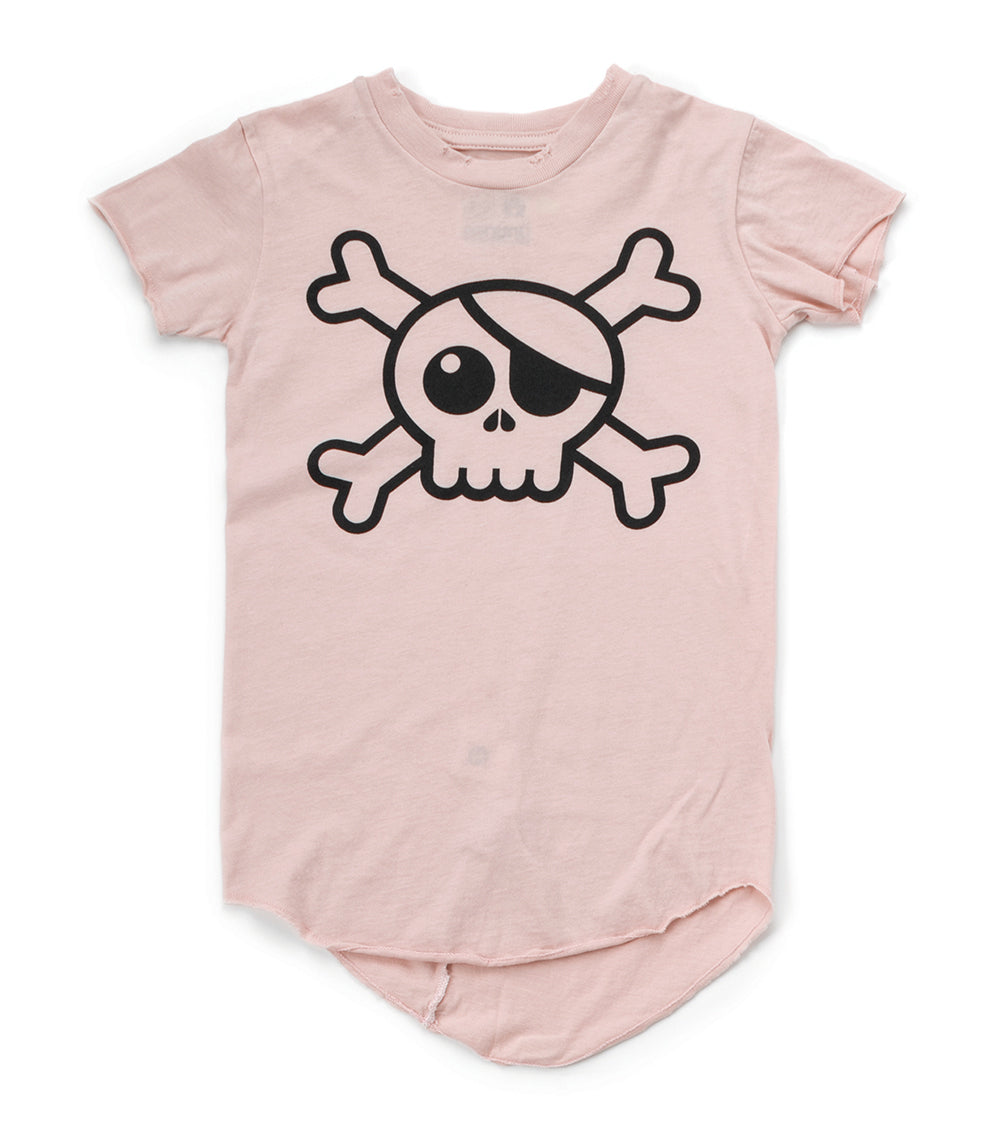 Kid | Raw Skull T-Shirt | Powder Pink