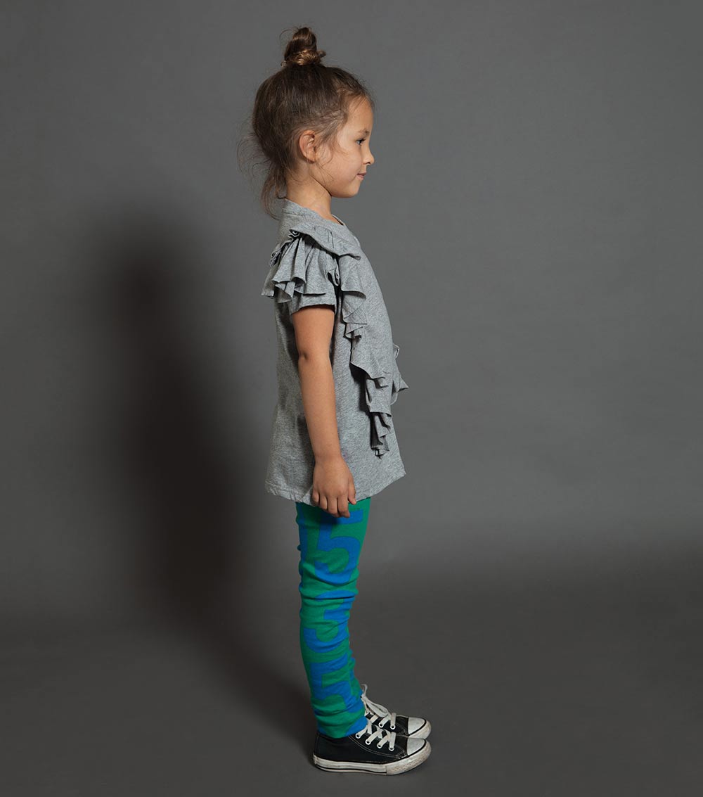 Kid | Ruffled T-Shirt | Heather Grey
