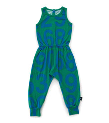 Kid | Numbered Romper | Green
