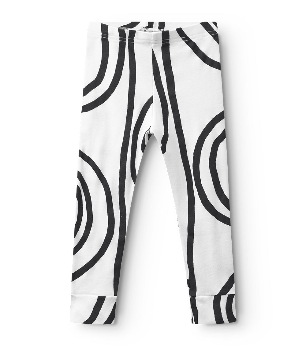 Kid | Circle Leggings | White