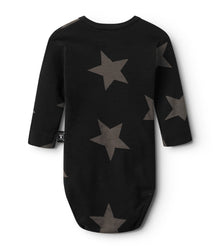 Newborn | Star Envelope Onesie | Black