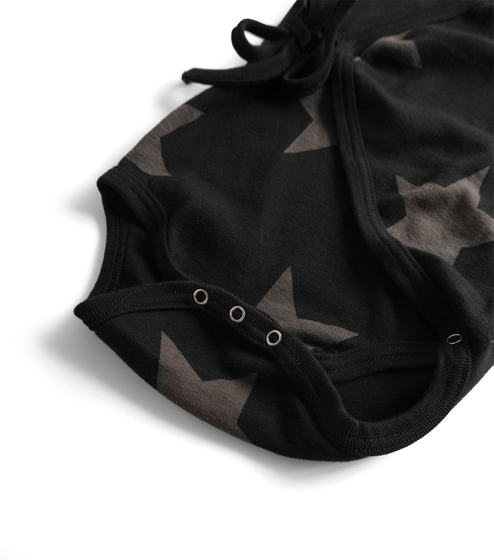 Newborn | Star Envelope Onesie | Black