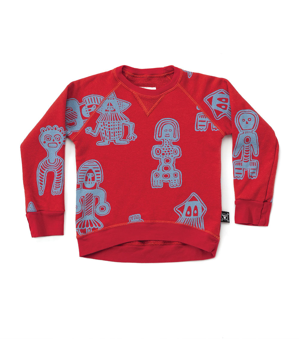 Kid | Tribal Dancers Sweatshirt | Red