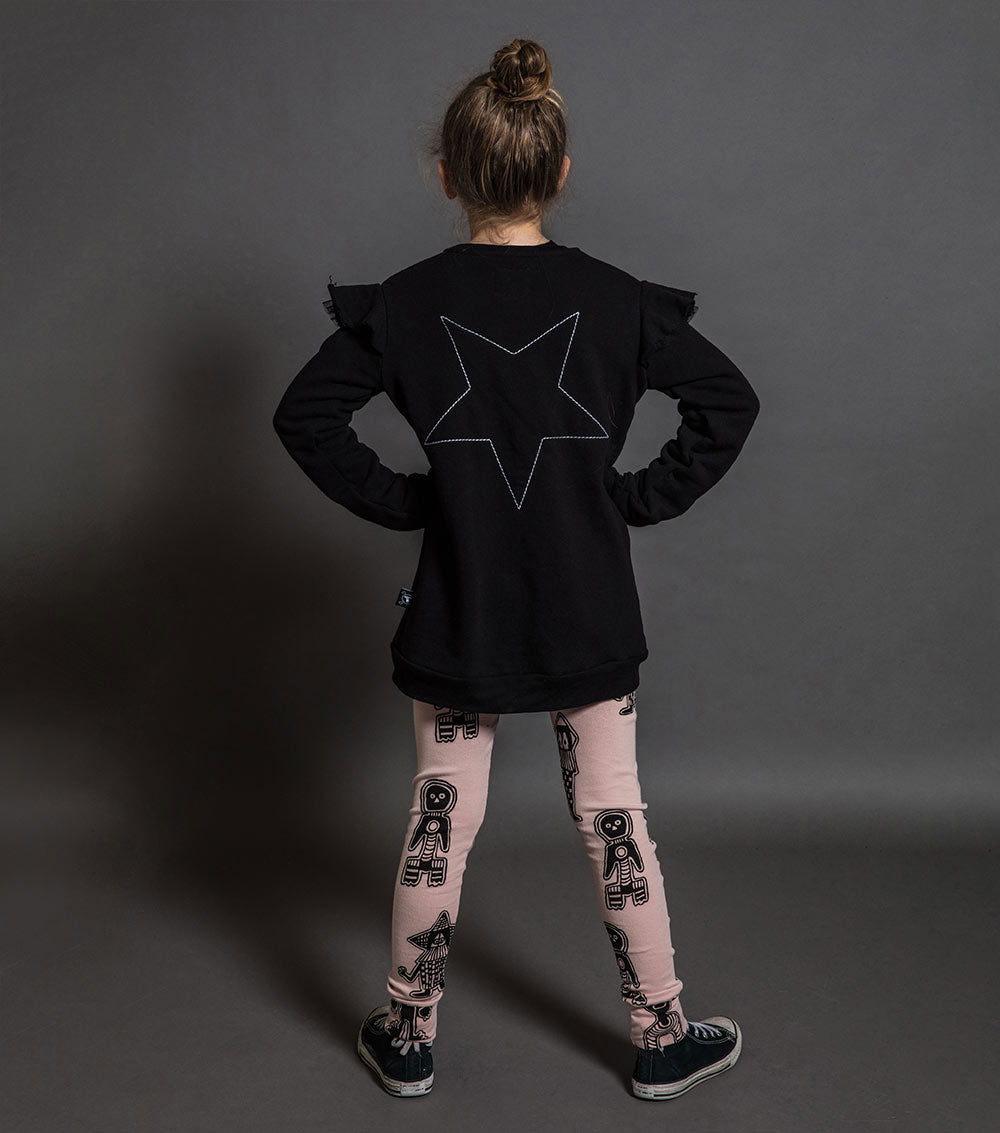 Kid | Embroidered Star Sweatshirt | Heather Grey