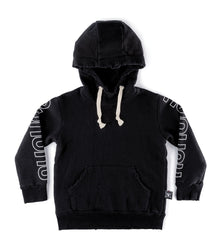 Kid | Fluffy Torn Hoodie | Black