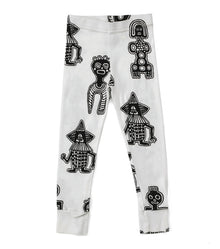 Kid | Tribal Dancers Leggings | White
