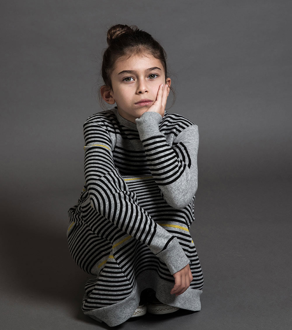 Kid | Spiral A Dress | Heather Grey