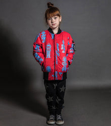 Kid | Tribal Dancers Bomber Jacket | Red