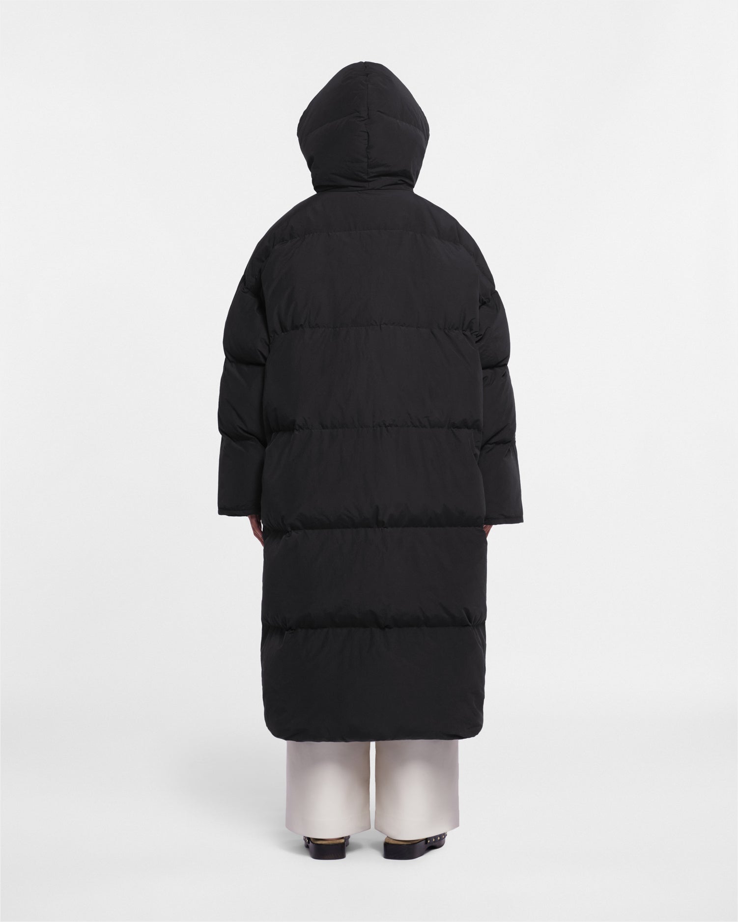 Unisex | Riva Tech Poplin Puffer Coat | Off Black