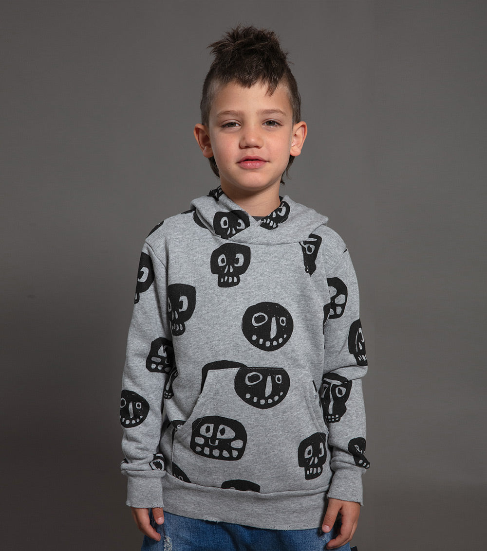 Kid | Rowdy Masks Warm Hoodie | Heather Grey