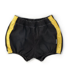 Kid | Measuring Band Denim Yoga Shorts | Washed Black