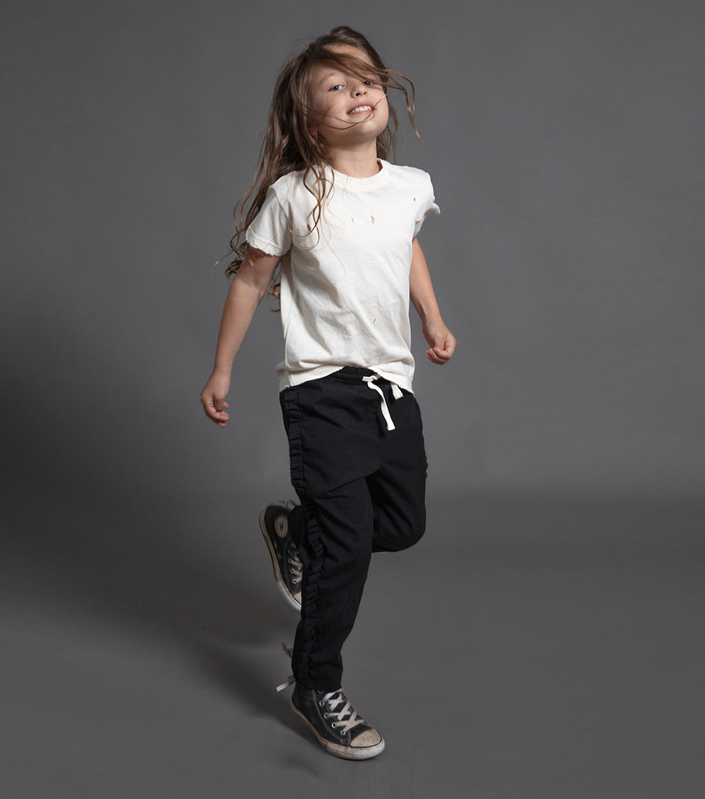 Kid | Ruffled Pants | Black