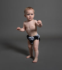 Kid | Rowdy Masks Diaper Swim Trunks | Black