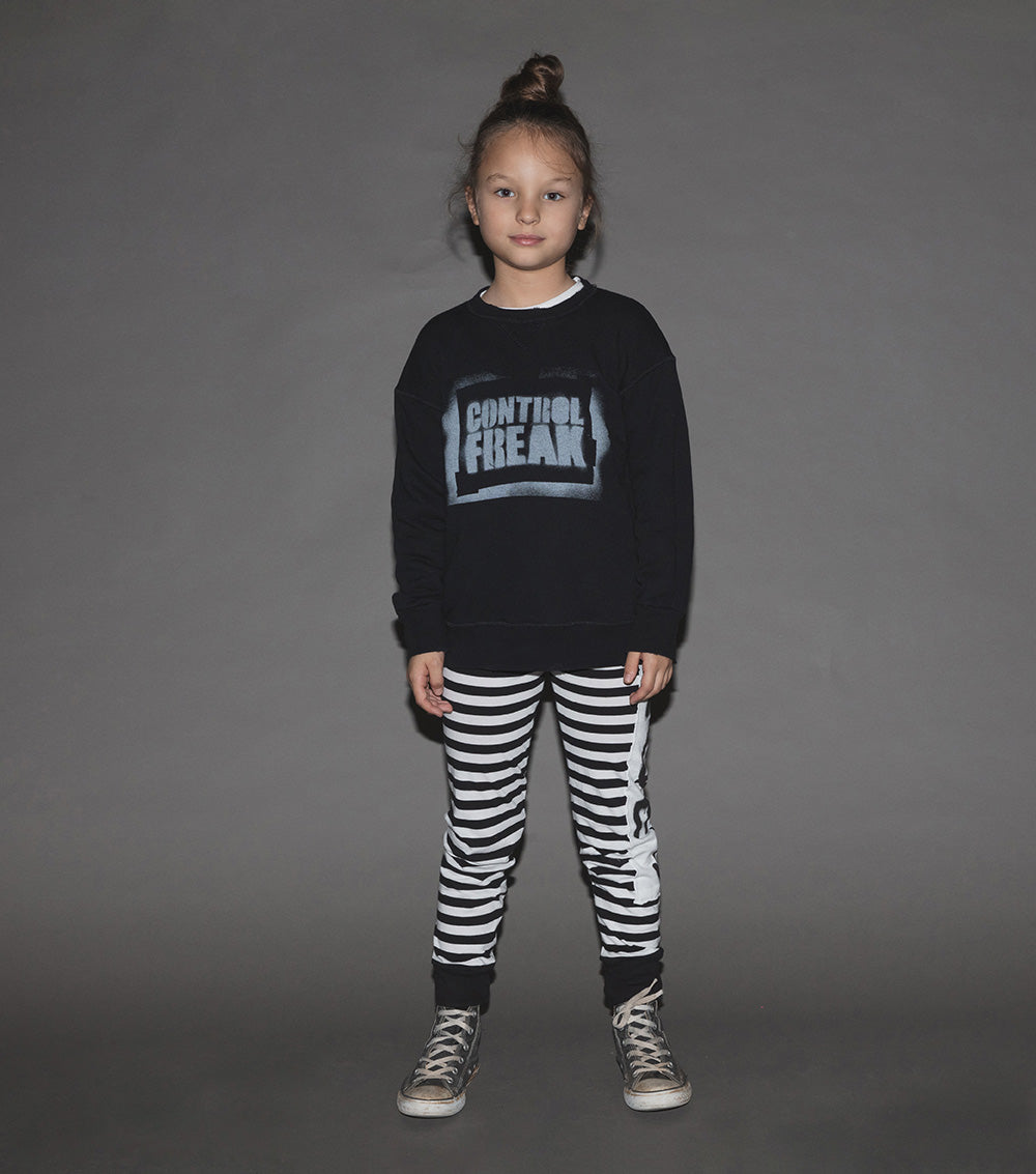 Kid | Sprayed Control Freak Sweatshirt | Black