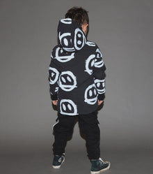 Kid | Sprayed Smiles Down Jacket | Black