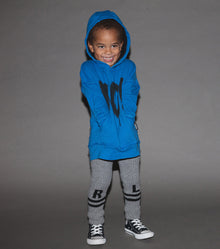 Kid | Low Stripe Knit Leggings | Heather Grey