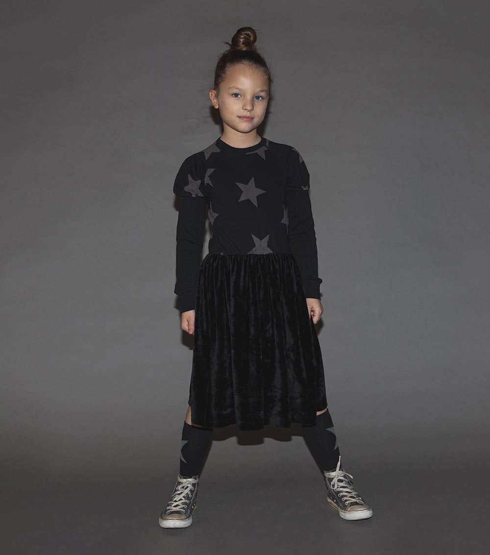 Kid | Velvet Fairytale Dress | Black