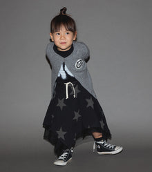 Kid | Voile Star Flowy Skirt | Black