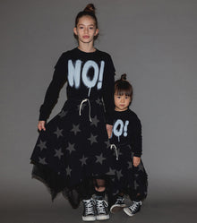 Kid | Voile Star Flowy Skirt | Black