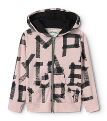 Kid | Masking Tape Light Zip Hoodie | Powder Pink