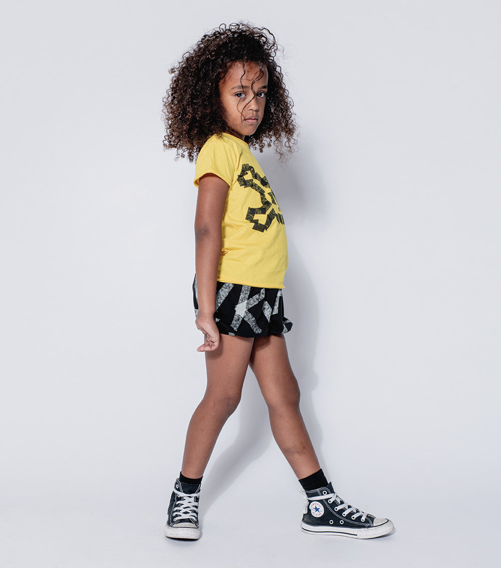 Kid | Masking Tape Yoga Shorts | Heather Grey