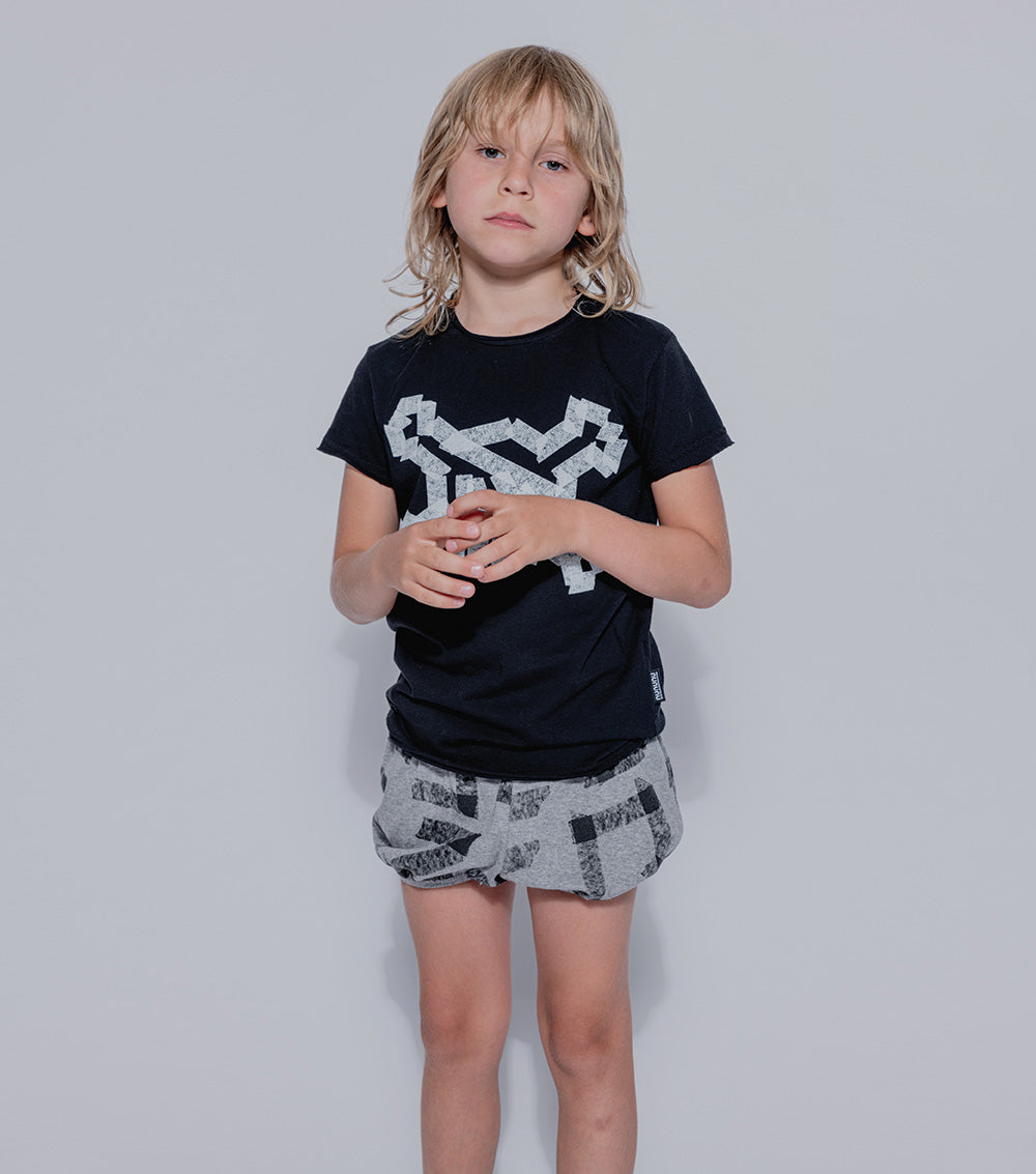 Kid | Masking Tape Yoga Shorts | Heather Grey