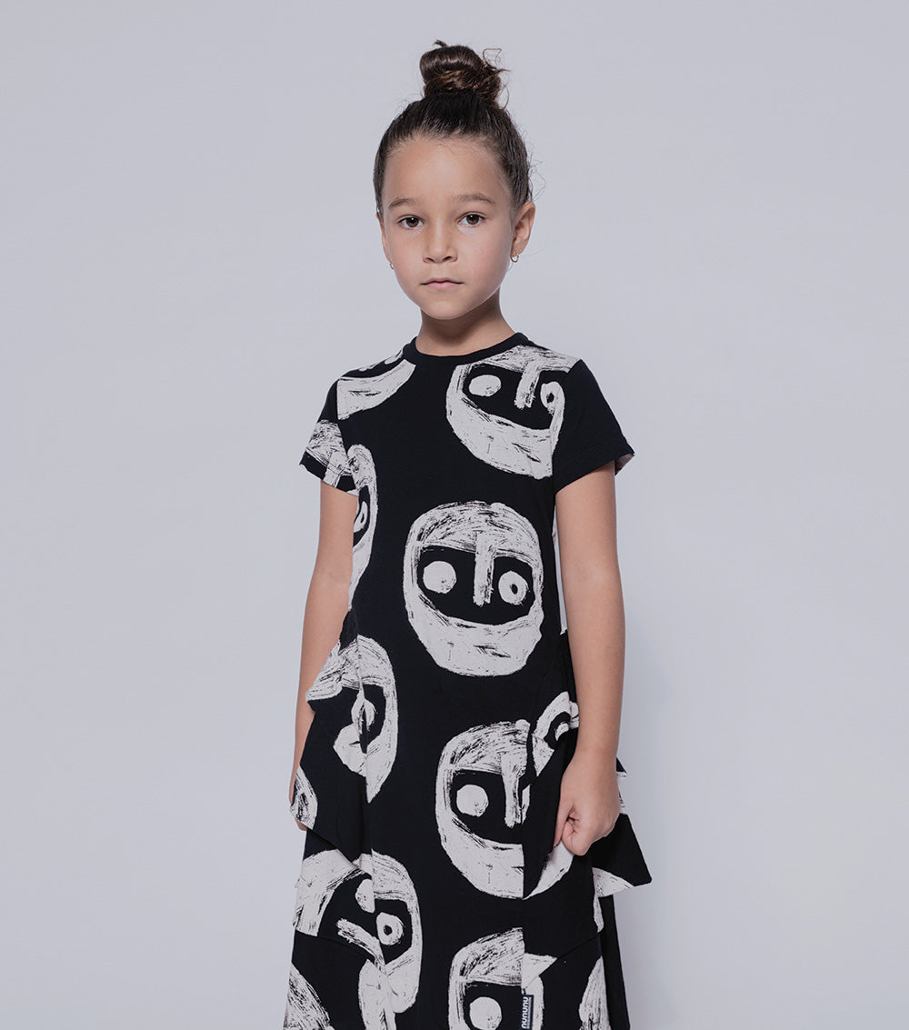 Kid | The Warriors Layered Dress | Black
