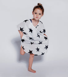 Kid | Star Voile Sleeveless Kaftan | Black