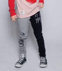 Kid | It Is What It Is Duo Leggings | Black x Heather Grey