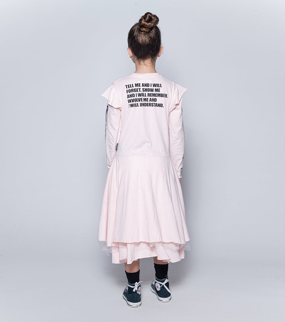 Kid | Nununu Smile Multi Layered Dress | Powder Pink