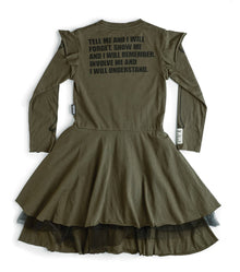 Kid | Nununu Smile Dress | Olive