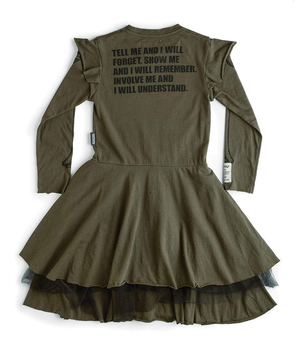 Kid | Nununu Smile Dress | Olive