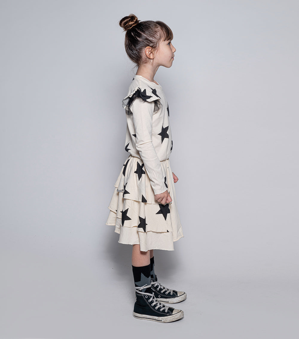 Kid | Star Multi Layered Dress | Natural