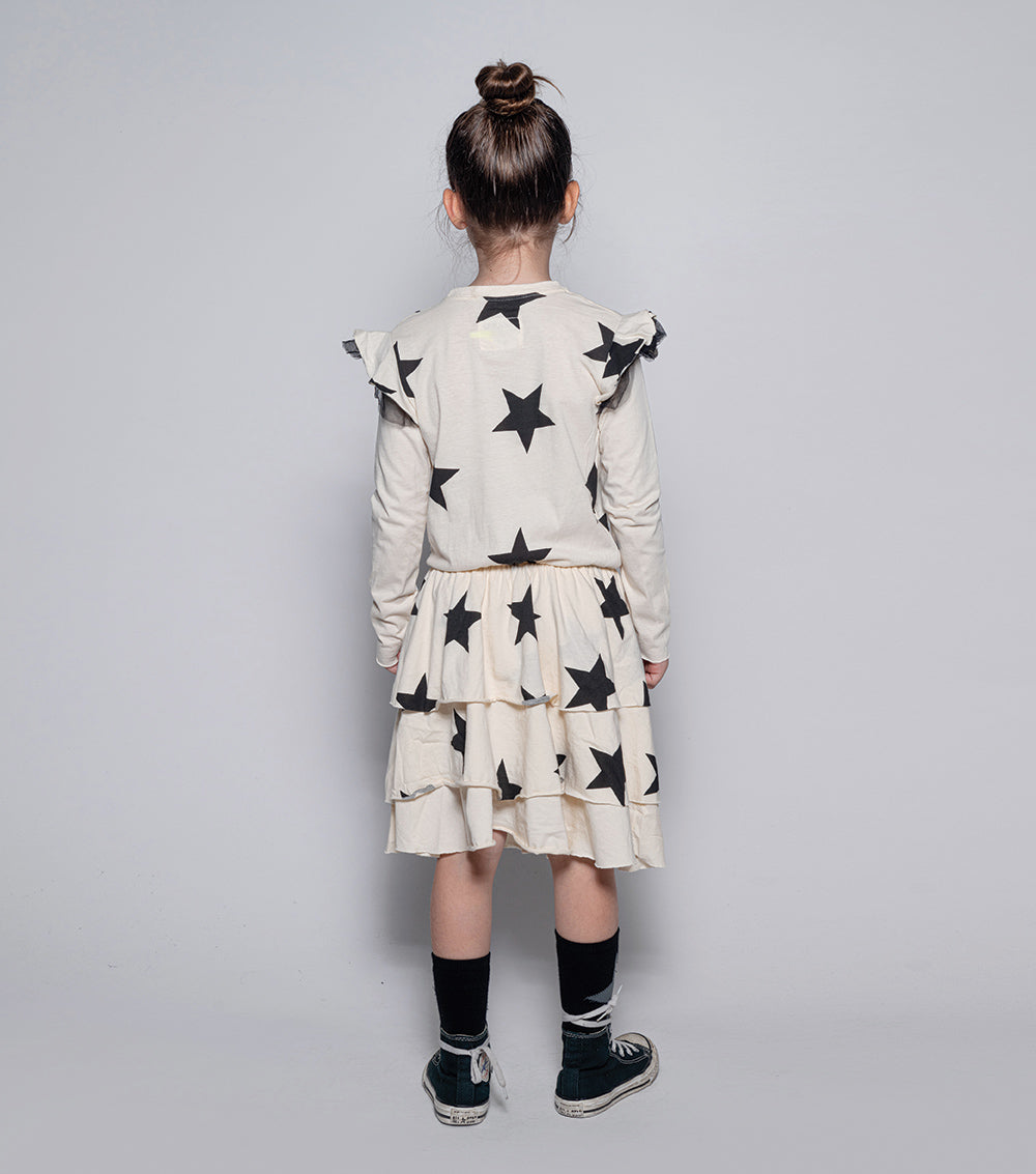 Kid | Star Multi Layered Dress | Black