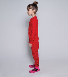 Kid | Duo Zip Loungewear | Hot Pink x Red