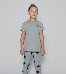 Kid | Bandaid Heart Patch T-Shirt | Heather Grey