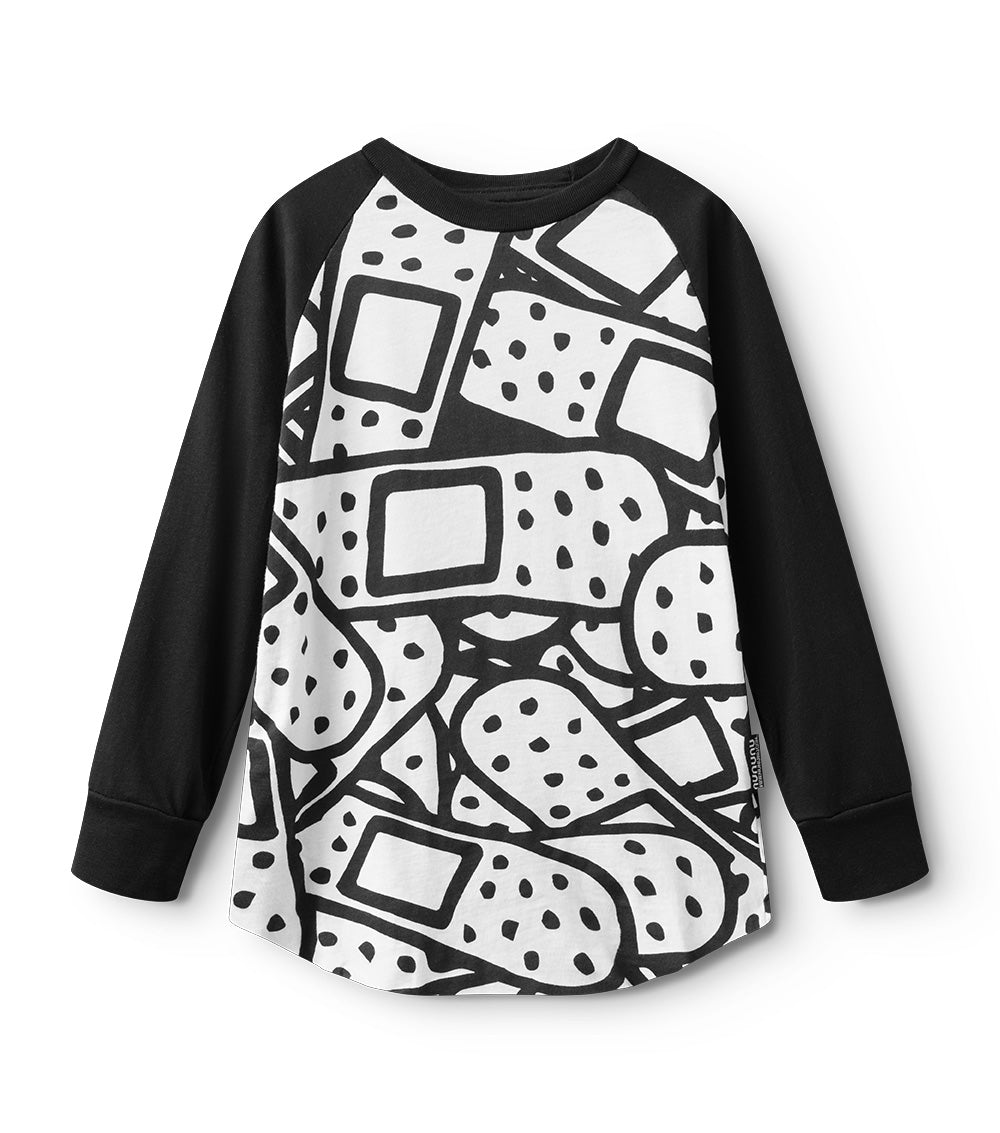 Kid | Bandaid Baseball Shirt | White