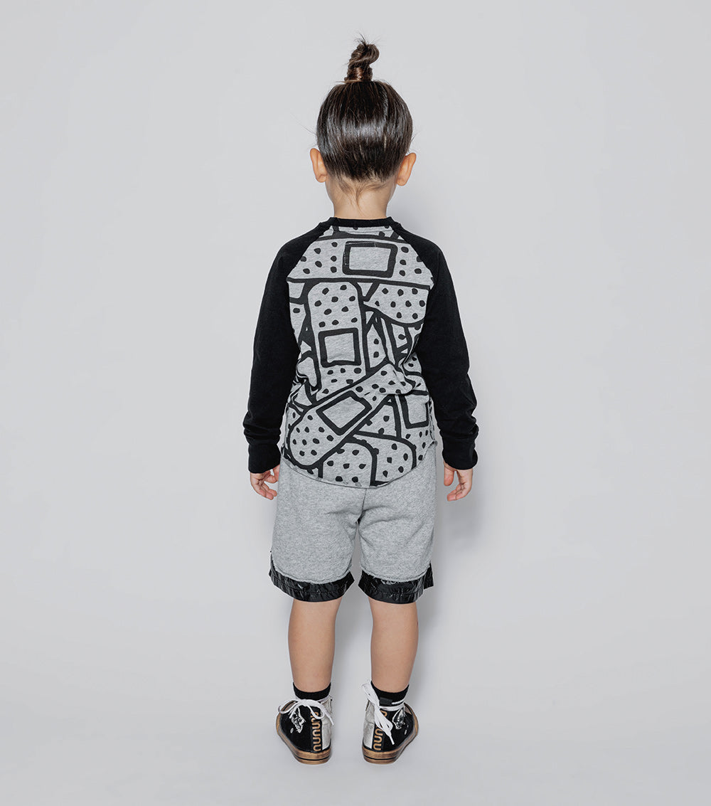 Kid | Bandaid Baseball Shirt | Heather Grey